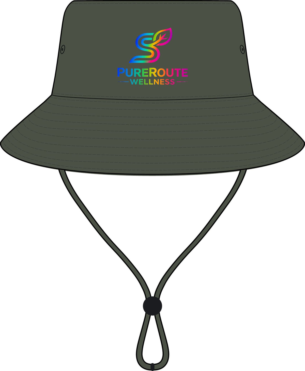 PureRoute Wellness Wide Brim Bucket Hat