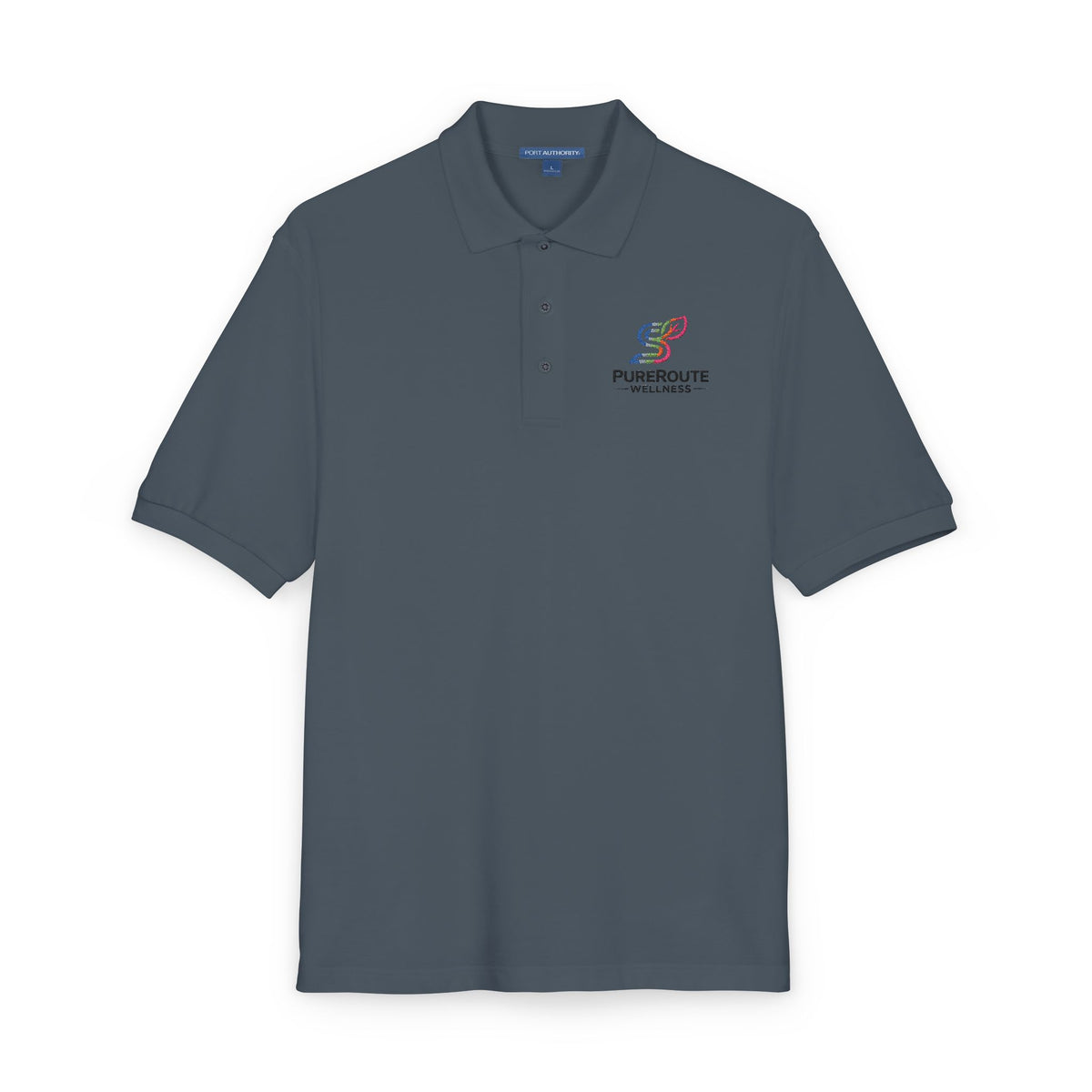 Pursuit of Wellness Embroidered Polo Shirt