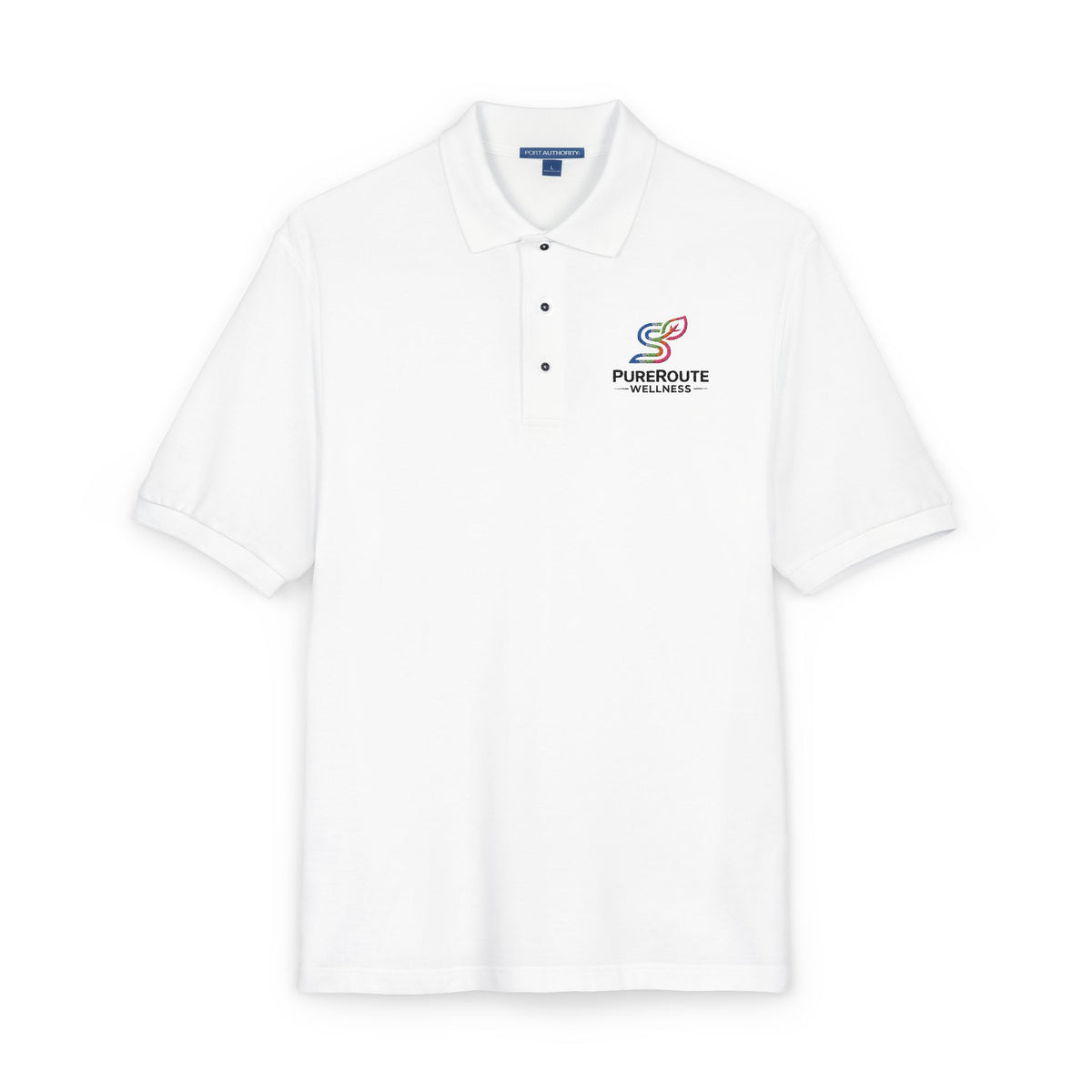 Pursuit of Wellness Embroidered Polo Shirt