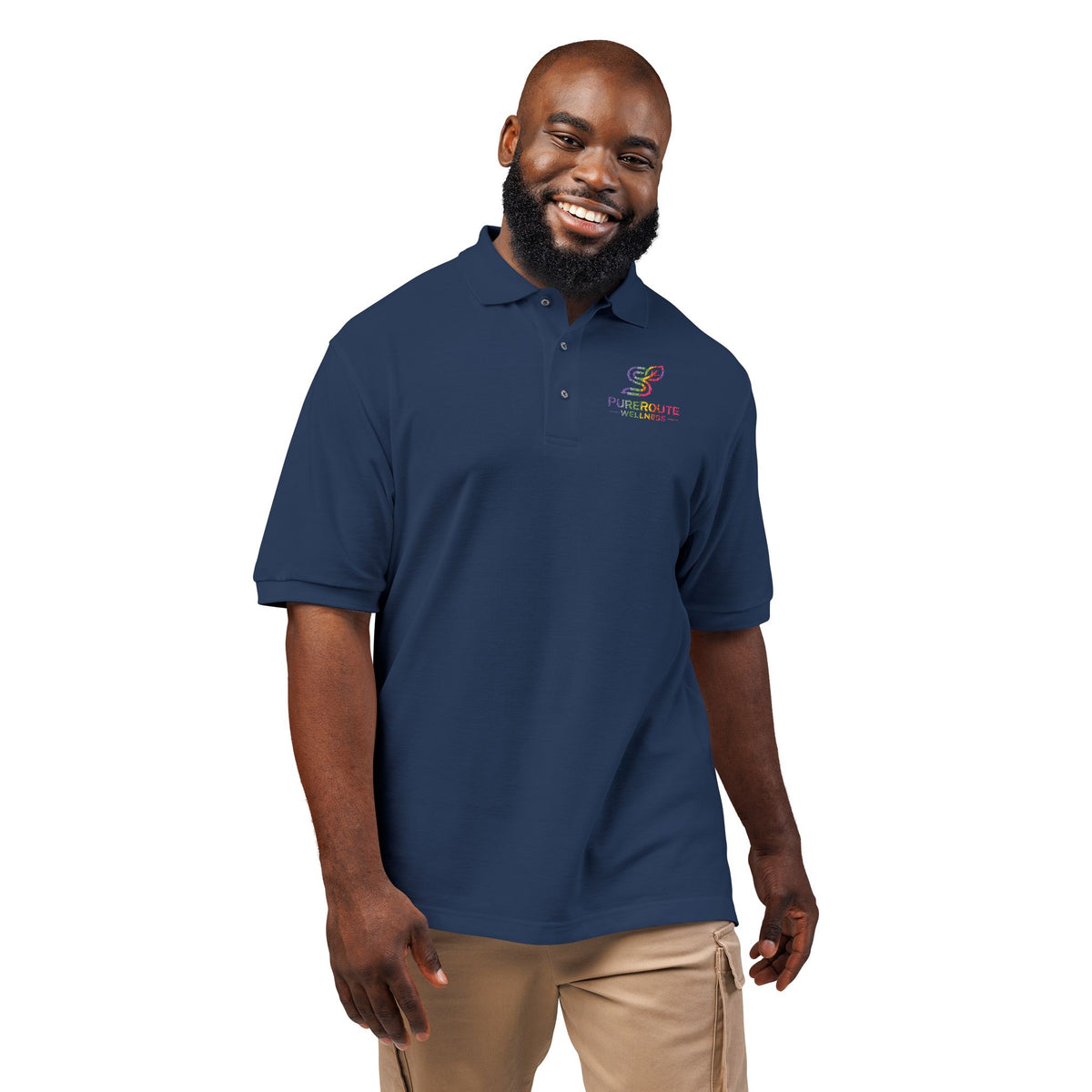 Embroidered Colorful Logo Polo Shirt