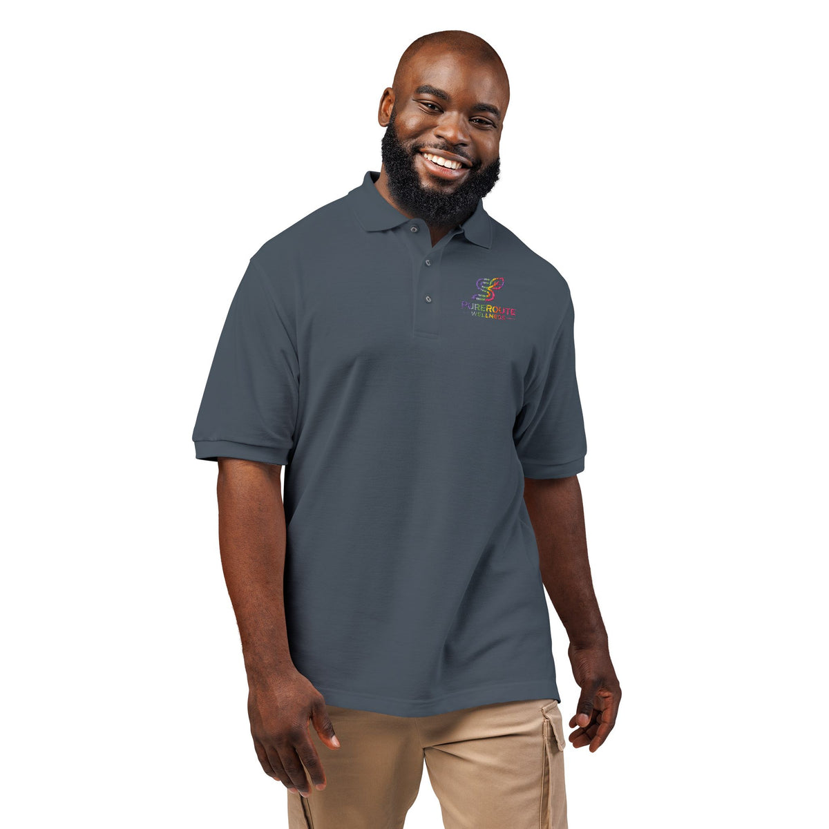 Embroidered Colorful Logo Polo Shirt