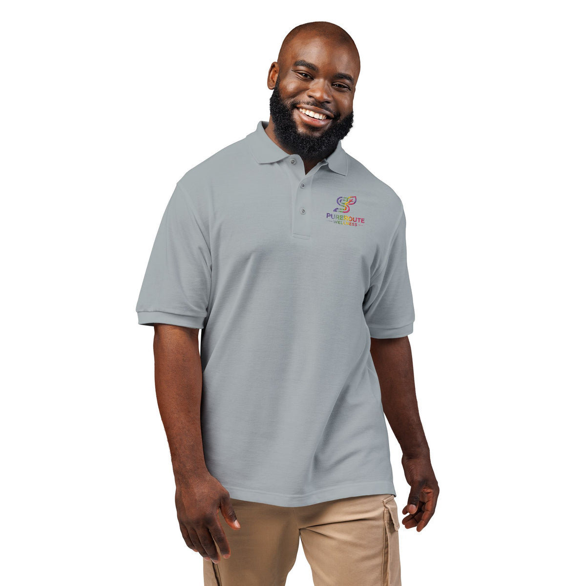 Embroidered Colorful Logo Polo Shirt