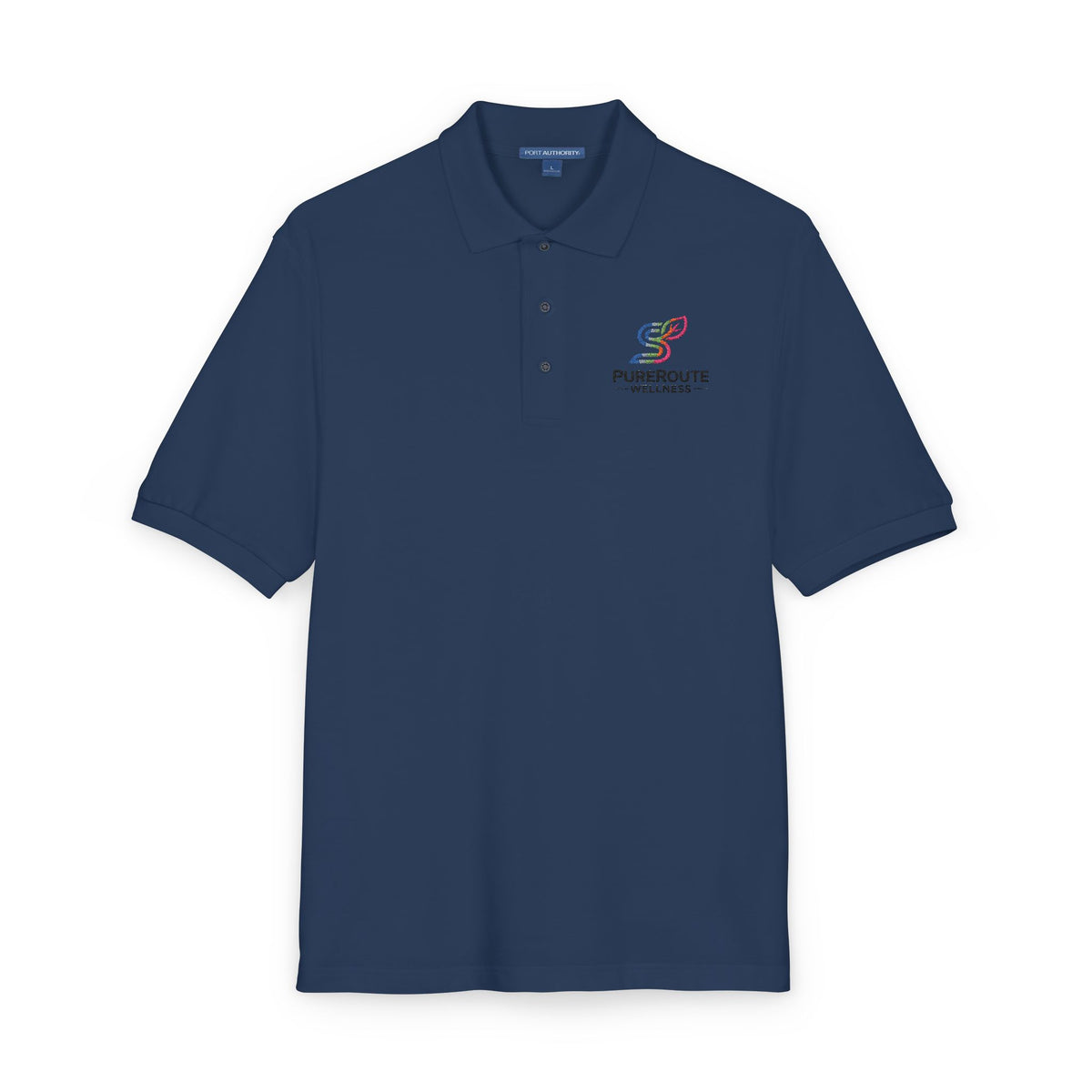 Pursuit of Wellness Embroidered Polo Shirt